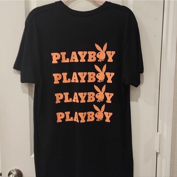 Playboy Repeat Logo S/S Crew Neck T-Shirt - Picture 4 of 4